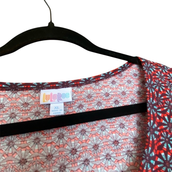 LuLaRoe XL Extra Large Midi Dress Geometric Boho Floral Pattern Summer Casual - Picture 4 of 4